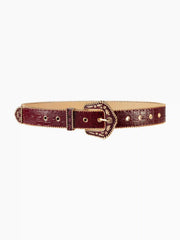 CROCODILE PATTERN ENGRAVED BUCKLE BELT