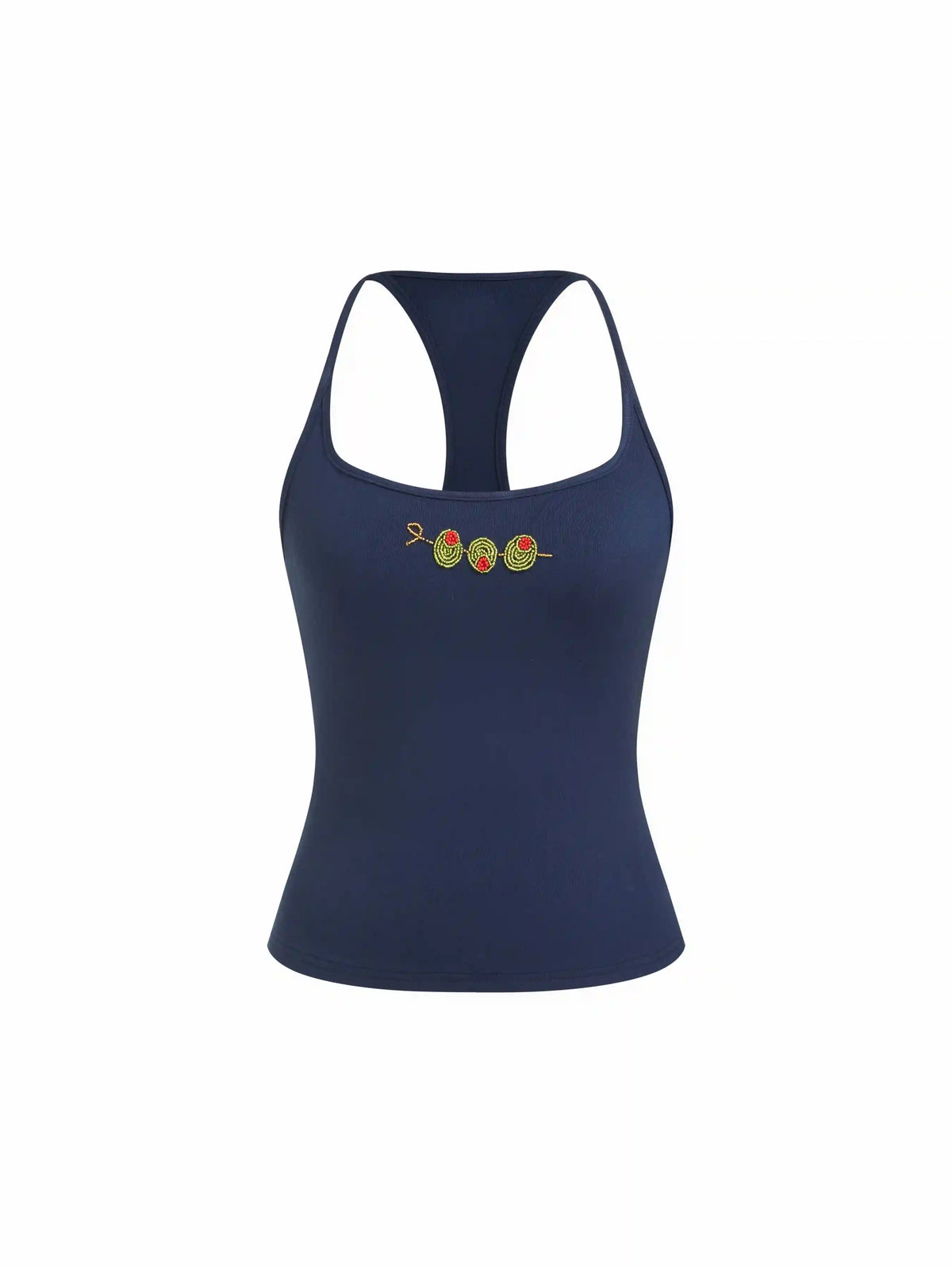 Crop Top de Cami Bordado con Cuentas