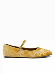 ROUND TOE EMBROIDERED  MARY JANE SHOES
