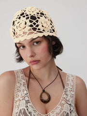 FLORAL KNITTED HAT
