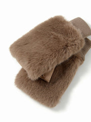 FUZZY FINGERLESS GLOVES