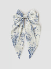 Toile de Jouy All-Over Print Bowknot Hair Clip