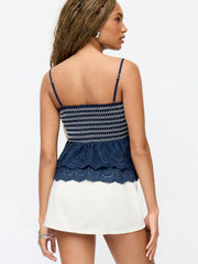 Washed Denim Low Rise Metal Detail A-line Mini Skort