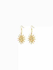 SUN PATTERN DROP EARRINGS