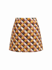 Tartan Mid Rise Mini Skirt