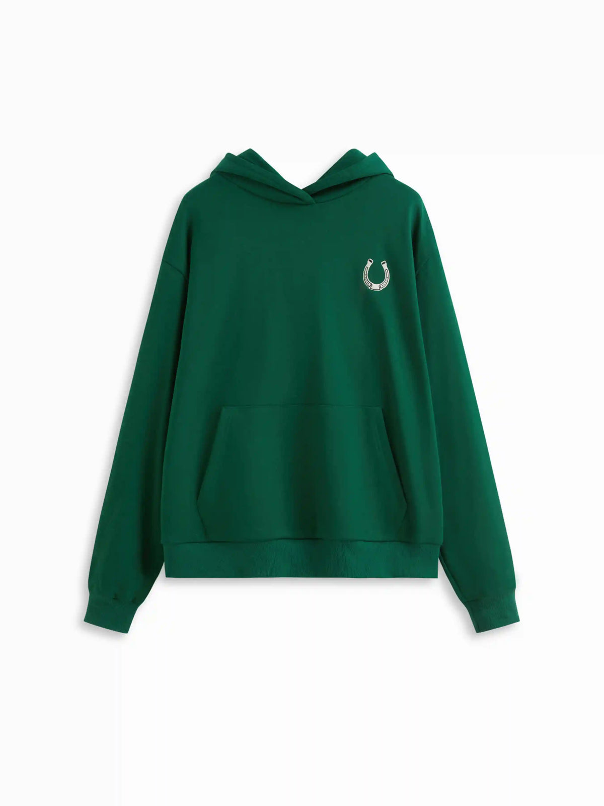 Terry Embroidery Long Sleeve Oversized Hoodie