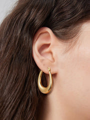 OVAL HOOP EARRINGS
