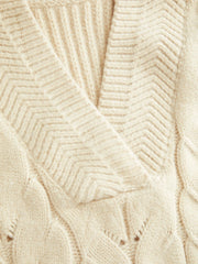 Knit V-neck Solid Sweater Vest