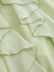 Chiffon Halter Neck Ruffle Maxi Strappy Dress