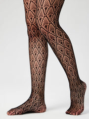 Geometric Pattern Fishnet Tights