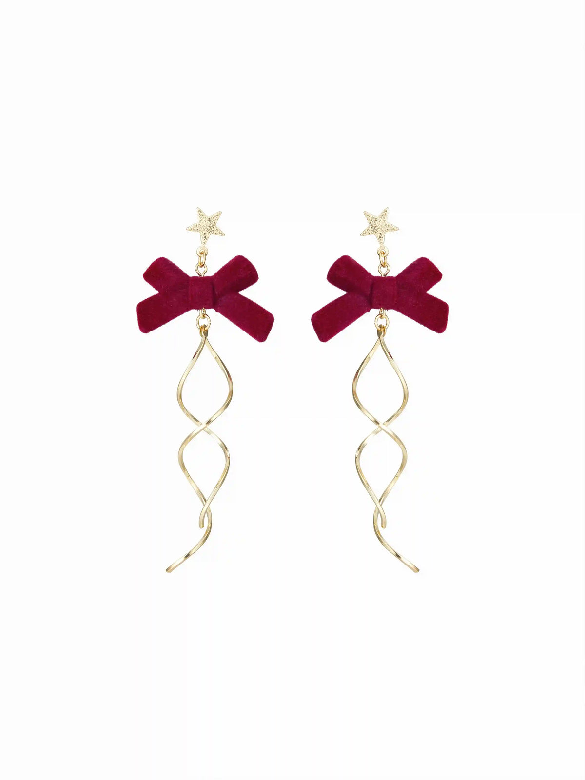 STAR & BOWKNOT DROP EARRINGS