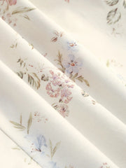 Cotton-blend Square Neck Floral Top