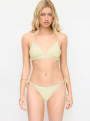 V-neck Ruched Tie Side Bikini Set With Floral Cover Up Top