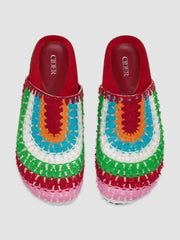 MULTI-COLOR KNIT FLAT SHOES