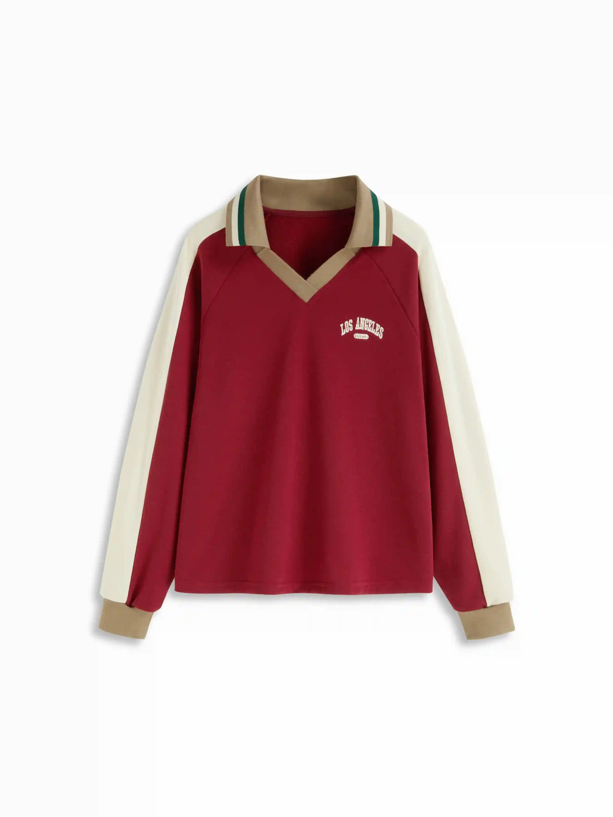 Los Angeles Graphic V-Neck Oversized Sweatshirt