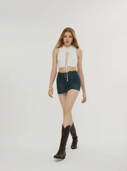 Cut Out Knitted Tank Top