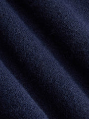 23 Knit Collar V-neck Long Sleeve Contrasting Binding Top
