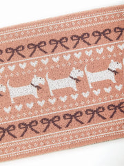 BOWKNOT & HEART & DOG PATTERN DOOR MAT
