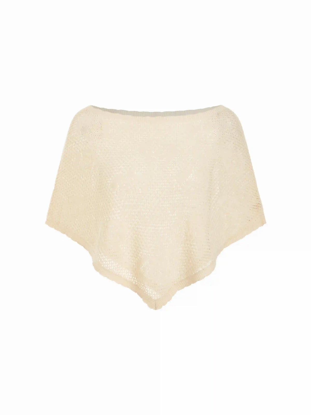 Knit Asymmetrical Hem Poncho Top