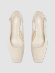 CANVAS SLINGBACKS
