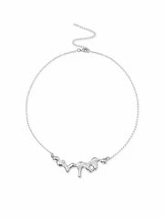 IRREGULAR LIQUID METAL PENDANT NECKLACE