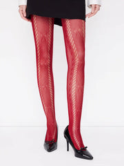BOWKNOT PATTERN HOLLOW OUT TIGHTS