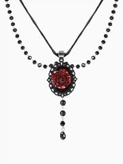 Gothic Rose Design Pendant Necklace
