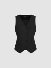 V-Neck Button Waistcoat