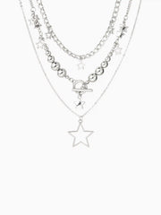 Multi-layered Star Decor Chain Necklace
