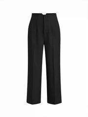 Mid Rise Asymmetrical Tapered Trousers