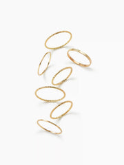 7PCS METALLIC RING