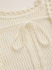 Knit Hollow Out Knotted Tank Top