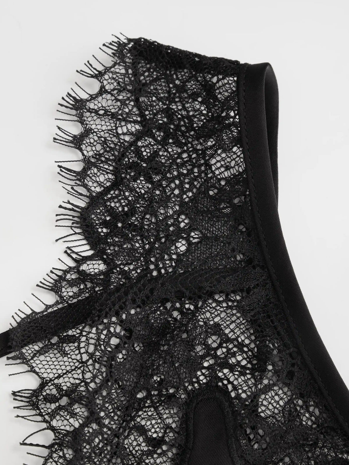 Satin V-neck Lace Tank Top
