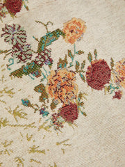 Jacquard Square Neck Floral Short Dresses
