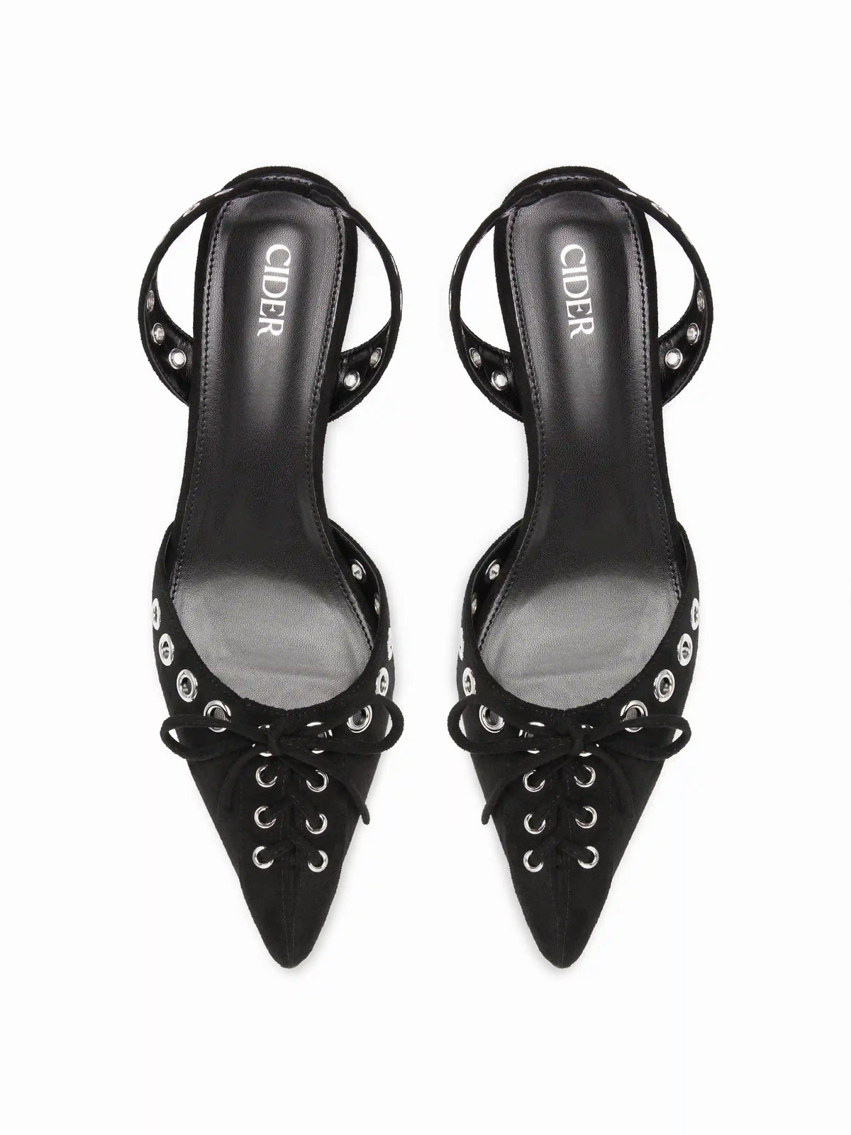 FAUX SUEDE BOWKNOT SLINGBACK KITTEN HEELS
