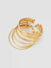7PCS TWISTED & HEART & SUN & TOTEM BRACELET SET