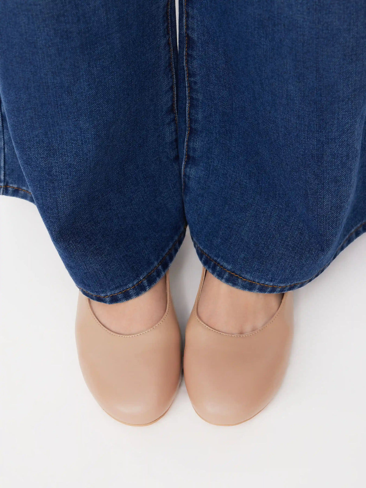 ROUND TOE FAUX LEATHER  BUCKLE MARY JANE FLATS