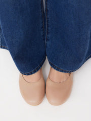 ROUND TOE FAUX LEATHER  BUCKLE MARY JANE FLATS