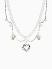 Crystal Heart Decor Beads Necklaces