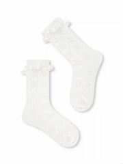 3 PAIRS LACE CREW SOCKS