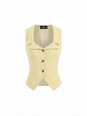Metal Detail Collar Waistcoat