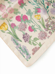 FLORAL & LEAF SQUARE HEADSCARF