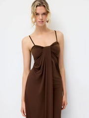 Twisted Straight Maxi Dress