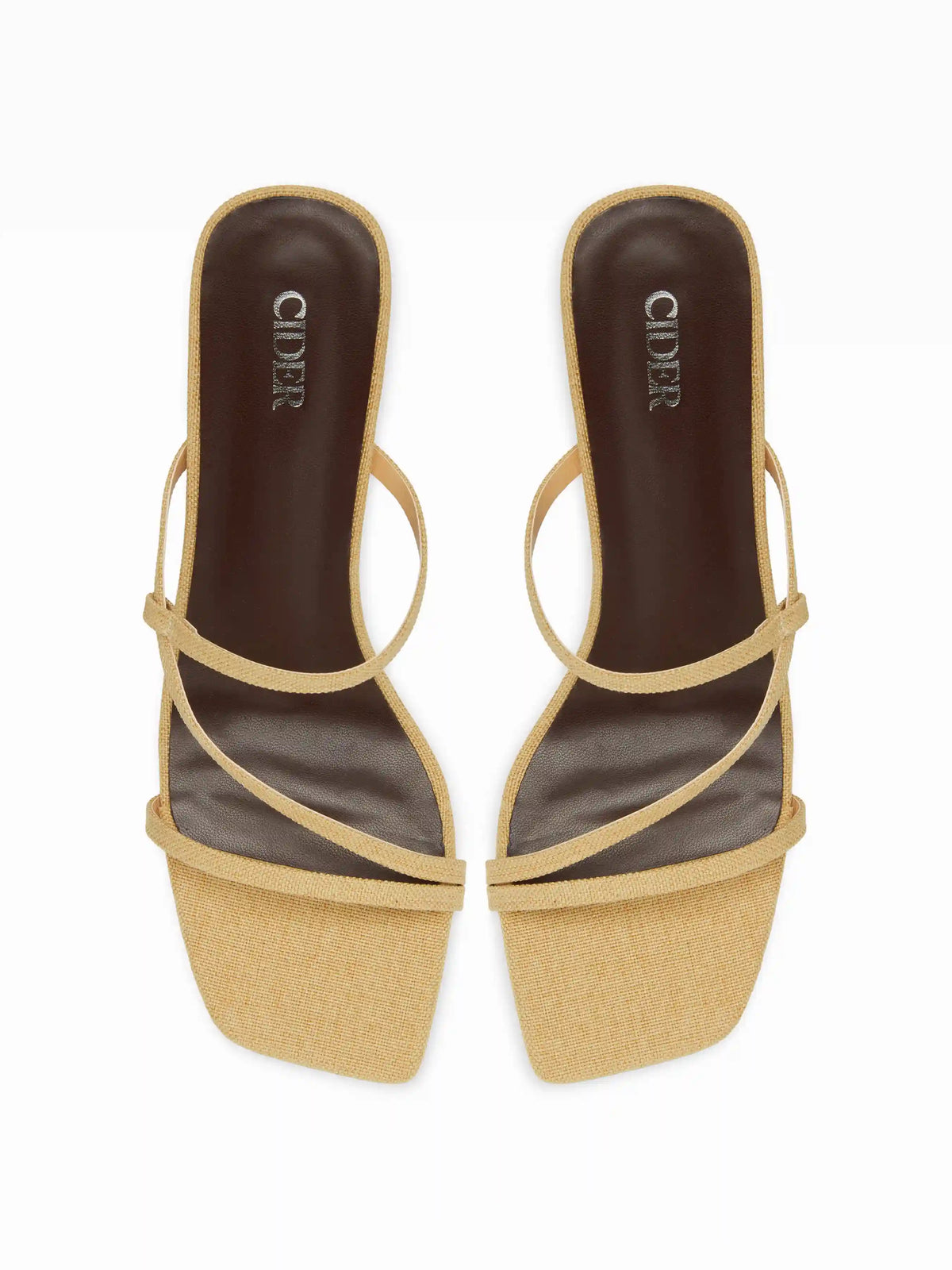 SQUARE TOE STRAPPY HEELS