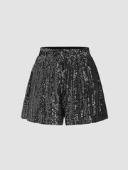 High Waist Sequin Shorts