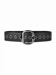 EYELET EMBELLISHED BUCKLE BELT