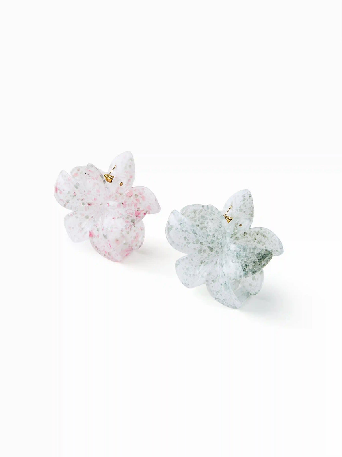 2PCS FLORAL HAIR CLAW SET