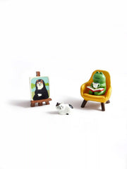 3pcs Frog & Cat Decoration Craft