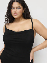 Cowl Neck Backless Chain Detail Cami Mini Dress Curve & Plus