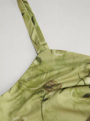 Mesh Floral Sweetheart Asymmetrical Hem Mermaid Maxi Dress Curve & Plus